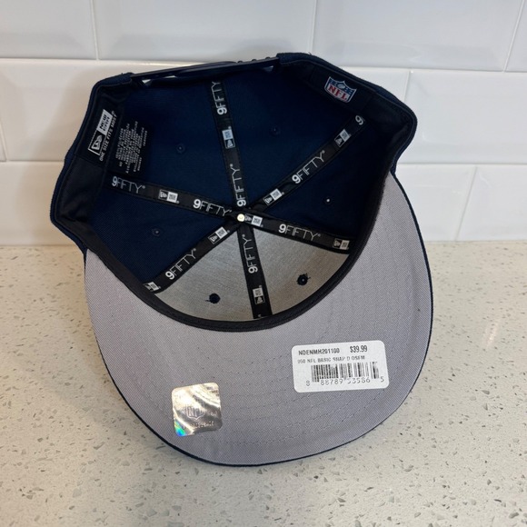 New Era NFL Denver Broncos 9FIFTY Snapback Hat Navy Orange White Logo Adjustable - Picture 5 of 6